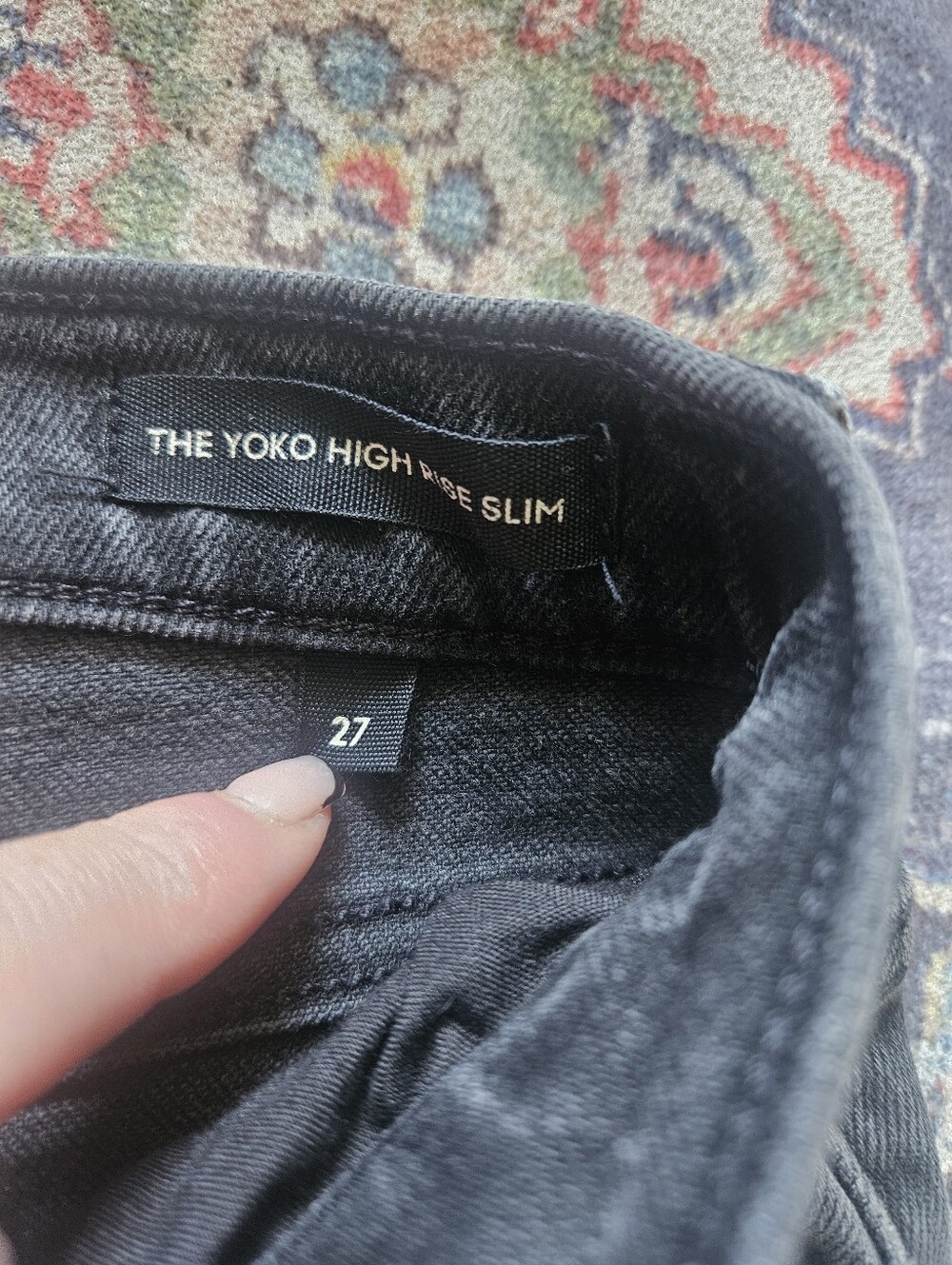 Denim Forum Yoko high-rise slim jeans in a black wash. 27. - Picture 3 of 14